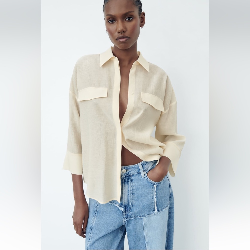 New Zara placket shirt size XS